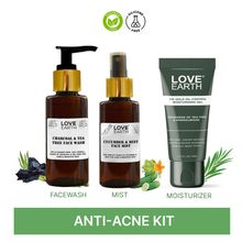 Love Earth Anti Acne Kit – Oily Acne - Prone Skin for Skin Hydration & Reduces Inflammation