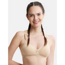 Jockey 1581 Wirefree Non Padded Cotton Medium Coverage Beginners Bra - Skin