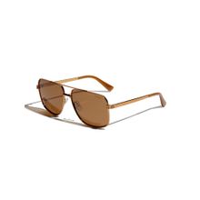 Vintage Unisex Polarised & UV Protection Brown Lens Rectangle Sunglasses