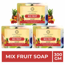 Ayusoul Ayurveda Handmade Mix Fruit Bath Soap (Pack of 3)