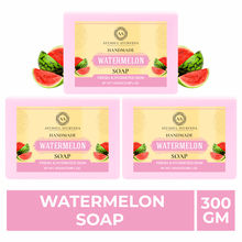 Ayusoul Ayurveda Handmade Watermelon Bath Soap (Pack of 3)
