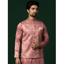 KISAH Men Pink Nehru Jacket