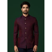 KISAH Men Maroon Bandhgala