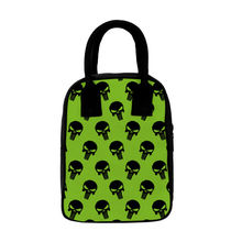 Crazy Corner The Punisher In Green Printed Insulated Canvas Lunch Bag