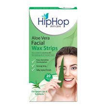 Hiphop Skincare Aloe Vera Facial Wax Strips - For Upper Lips & Sidelocks (20 Strips)