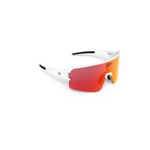 BLOOVS SPORTS Flandes Matte White Orange Sports Mirror Sunglasses