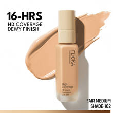FLiCKA Pro HD Liquid Foundation High Coverage Dewy Finish SPF 16Hr Long Wear