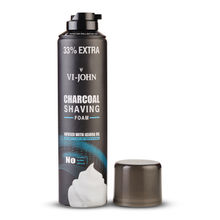 VI-JOHN Charcoal Shaving Foam Infused with Activated Charcoal & Jojoba Oil Free from Paraben