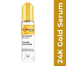 Bio-essence 24K Gold Skin Elixir, Vitamin C Face Serum, Moroccan Argan Oil & Hyaluronic Acid
