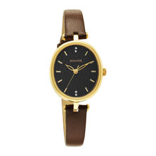 Sonata Classic Gold 8181YL02 Black Dial Analog watch for Women