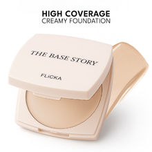 Flicka The Base Story Foundation High Coverage Satin Matte Finish Lightweight Waterproof - Ivory