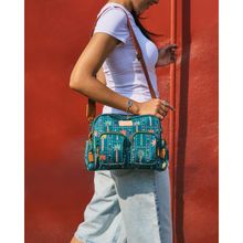 Chumbak Weekends Sling Bag With Detachable Strap- Palms