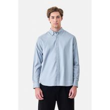 Snitch Light Blue Solid Full Sleeves Regular Semi Formal Shirt for Men