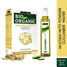 Indus Valley Bio Organic Multani Mitti Powder & Aloe Vera Cucumber Water Toner