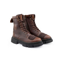 Bacca Bucci Sinister Oil Pull-Up Leather Combat Boots For Men