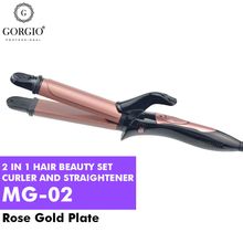 Gorgio Professional (MG-02) 2 In 1 Hair Beauty Set Curler And Straightener