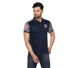 Duke Navy Blue Solid T-Shirt (L)