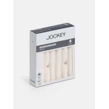 Jockey HK01 Men Super Combed Cotton Handkerchief - White (Pack of 6)