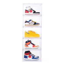 Story@Home Sneaker Box Plastic Shoe Rack (Transparent, 5 Shelves)