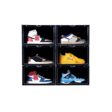Story@Home Sneaker Box Plastic Shoe Rack (Black, 6 Shelves)