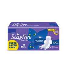 Stayfree Dry Max Cover Wings All Nights 42 XXL Pads
