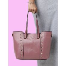 Lavie Pink Polyurethane Roth Ew Tote Bags