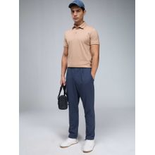 Cava Athleisure Blue Solid Relaxed Fit Trouser