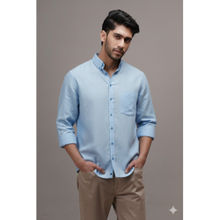 CLUBHAVANA Blue Sky Blue Linen Shirt