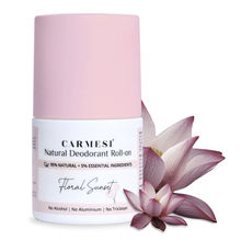 Carmesi Natural Underarms Roll On Deodorant For Women - Floral Sunset, No Alcohol Or Aluminium