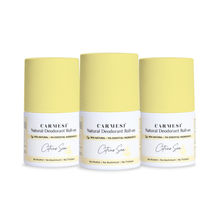Carmesi Natural Underarms Roll On Deodorant For Women - Citrus Sea - Pack Of 3