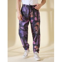 Being Human Men Black Polyester Tie & Dye Tapered Track Pant