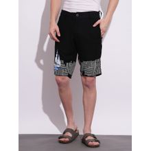 Being Human Men's Black Rayon Regular Fit Shorts