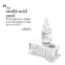Aminu Overnight Peel Serum,Slow-Release Gentle Exfoliating Serum with AHA,Peptides + Hyaluronic Acid