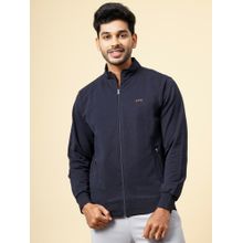 JadeBlue Navy Blue Solid Winter T-Shirt - Regular Fit