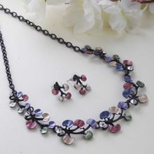 Priyaasi Black & Blue Enamelled Jewellery Set