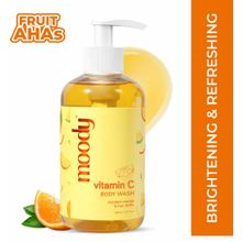 Moody Vitamin C Body Wash With Fruit AHA's Grapefruit for Brighter Cleansed Skin Sulphate Free