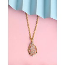CLARA 925 Silver Gold Rhodium Plated Swiss Zirconia Petra Pendant Chain Necklace for Women