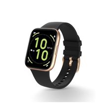 Pebble Pace Pro SpO2 Full Touch 1.7 inch 3D Curved Display Smartwatch (Golden Black)