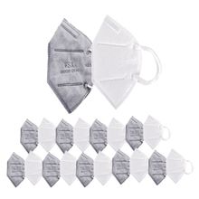 Fabula Pack of 18 KN95/N95 Anti-Pollution Reusable 5 Layer Mask (Grey,White)