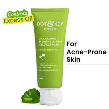Dot & Key Cica Calming Blemish Clearing Gel Face Wash, Salicylic & Green Tea, Acne & Oil Control