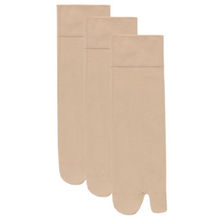 NEXT2SKIN Womens Nylon Ankle Length Opaque Thumb Socks - Pack of 3 - Nude