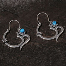 Voylla Moksha OM Blue Stone Earrings