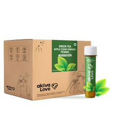 Akiva Love Green Tea Apple Cider Vinegar Ready To Drink Health Shots Bottle (Pack Of 30)