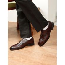 Teakwood Men Brown Lace-Up Oxfords