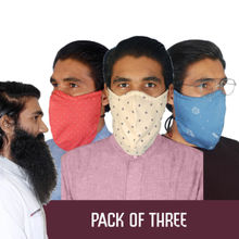 The Cover Up Project Cotton Reusable Face Mask For The Bearded Men (Pack Of 3)