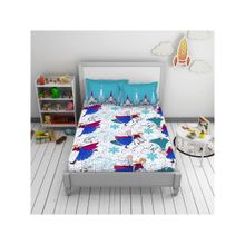 CORE Designed by SPACES Frozen Cotton Machine Washable Great Value Double Bedsheet - Lt Green