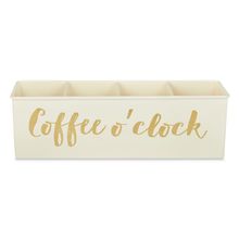 Living With Elan DESK ORGANISER-COFFEE O'CLOCK Off White