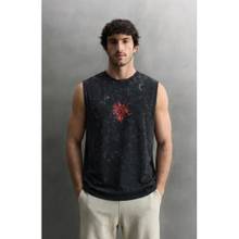 RHINO CULT Black Arc Reactor Heart Cotton Printed T-Shirt