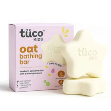 TuCo Kids Oat Bathing Bar - Soap-Free, Ph 5.5, Amoeba-Shaped - Pack Of 2