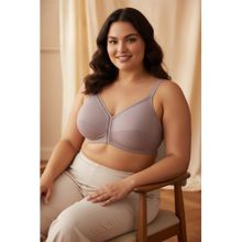 Zivame True Curv Cotton Laminated Full Coverage Minimiser Bra - Elderberry